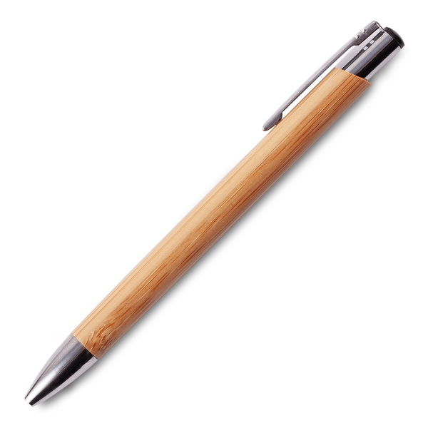 R01070.10.O - Długopis Vizela w bambusowym etui, brązowy