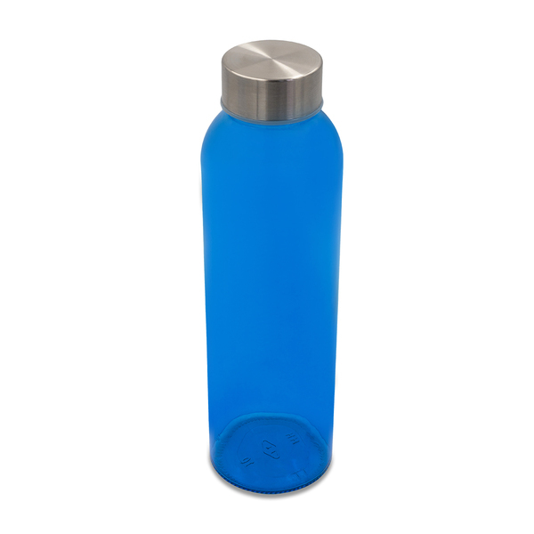R08176.04 - Kolorowa, szklana butelka Aqua Kuba 500 ml, niebieski