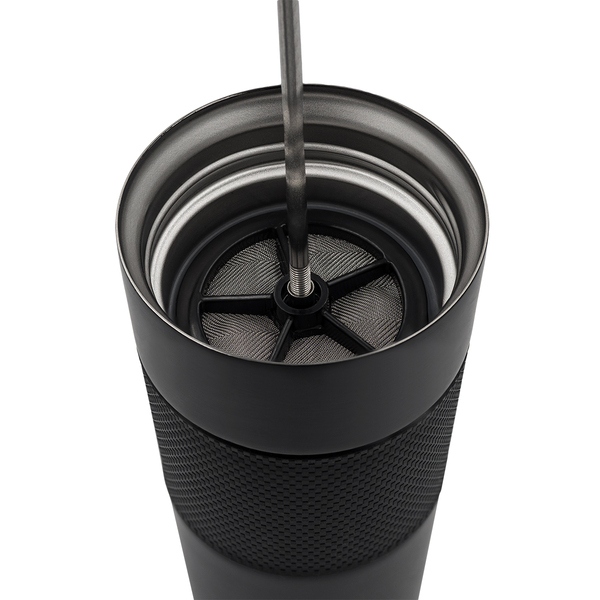 R08191.02 - Kubek termiczny z french press Aspet 450 ml, czarny