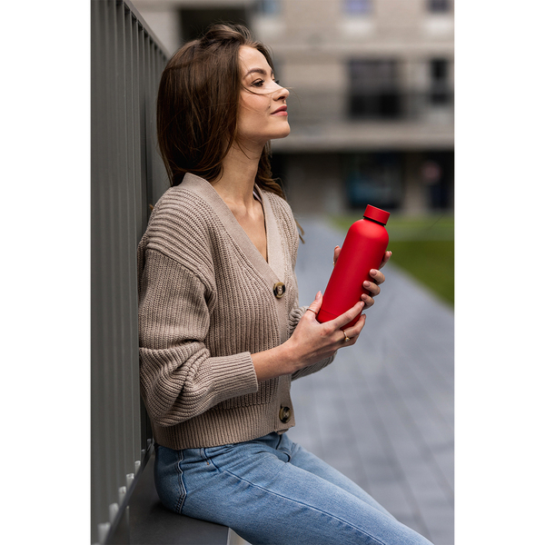 R08192.08 - Butelka termiczna Mendoza 500 ml, czerwony