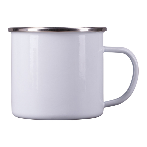 R08230.06 - Kubek emaliowany Oldie 500 ml, biały