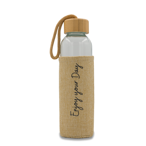 R08237.13 - Szklana butelka Aquarius 500 ml, beżowy