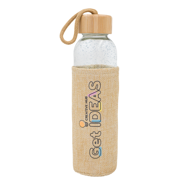 R08237.13 - Szklana butelka Aquarius 500 ml, beżowy