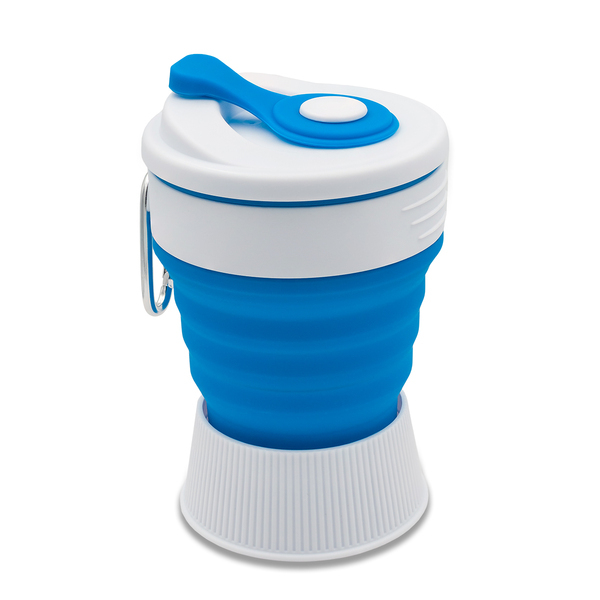 R08258.04 - Kubek silikonowy Flexi 350 ml, niebieski