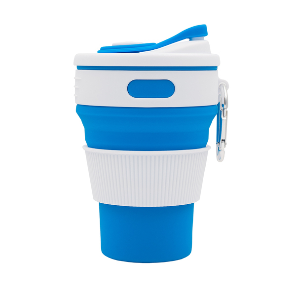 R08258.04 - Kubek silikonowy Flexi 350 ml, niebieski