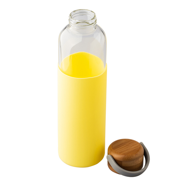 R08272.03 - Szklana butelka Refresh 560 ml, żółty