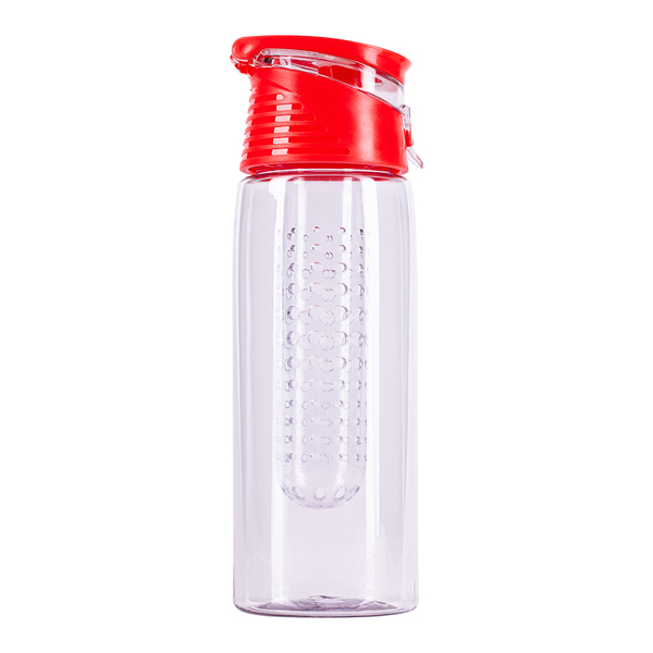 R08313.08 - Bidon Frutello 700 ml, czerwony/transparentny