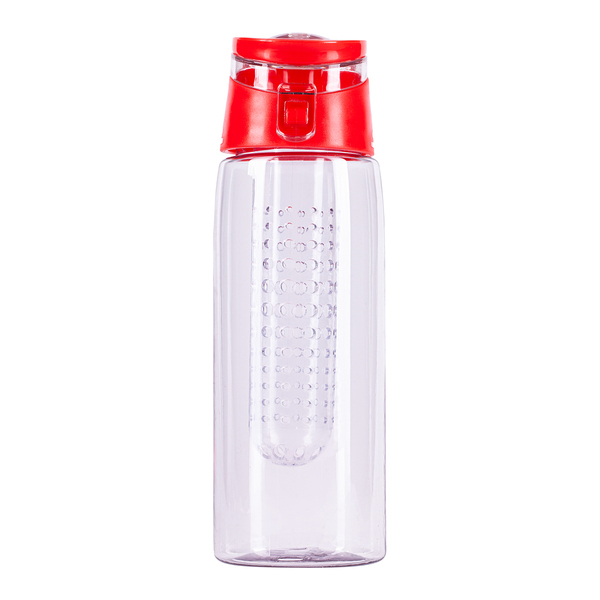R08313.08 - Bidon Frutello 700 ml, czerwony/transparentny