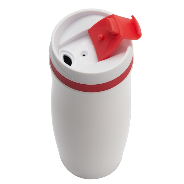 R08336.08 - Kubek termiczny Viki 390 ml, czerwony/biały