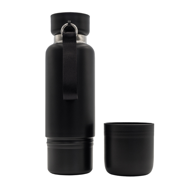 R08437.02 - Wielofunkcyjna butelka termiczna Multina 500 ml, czarny