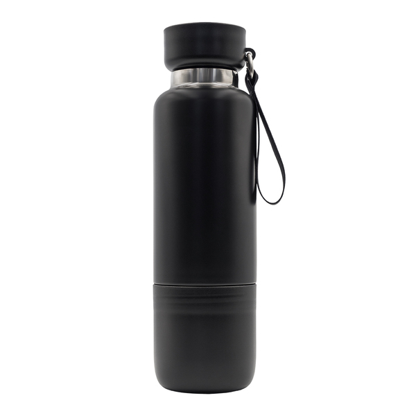 R08437.02 - Wielofunkcyjna butelka termiczna Multina 500 ml, czarny