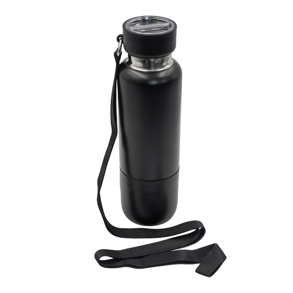 R08437.02 - Wielofunkcyjna butelka termiczna Multina 500 ml, czarny