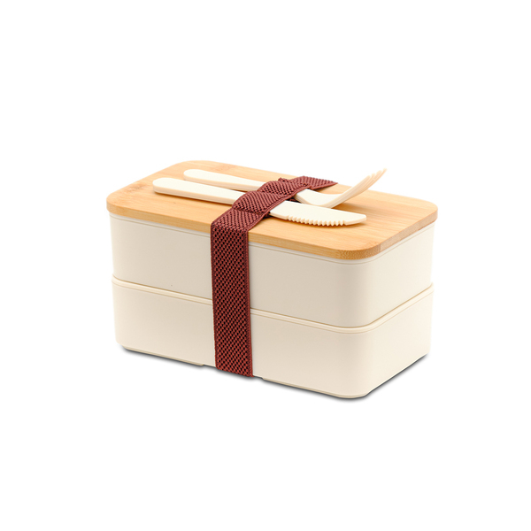 R08439.13 - Machico lunch box podwójny, beżowy