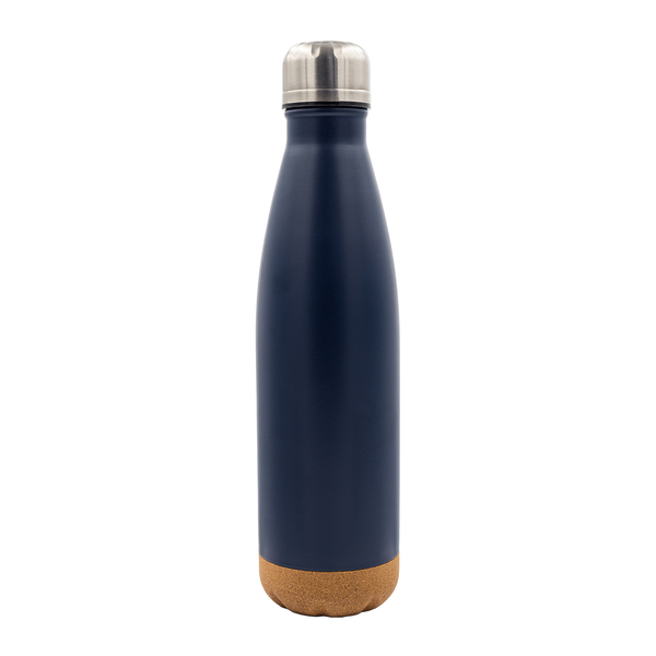 R08445.42 - Butelka termiczna z korkowym spodem Jowi 500 ml, granatowy