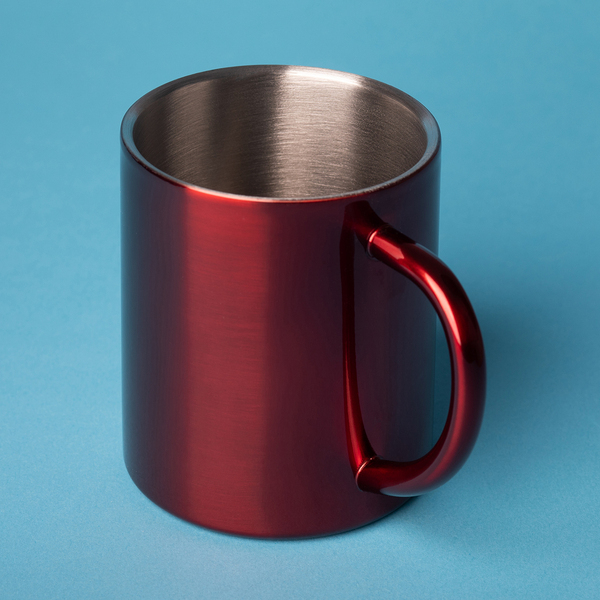 R08490.08 - Kubek stalowy Stalwart 300 ml, czerwony