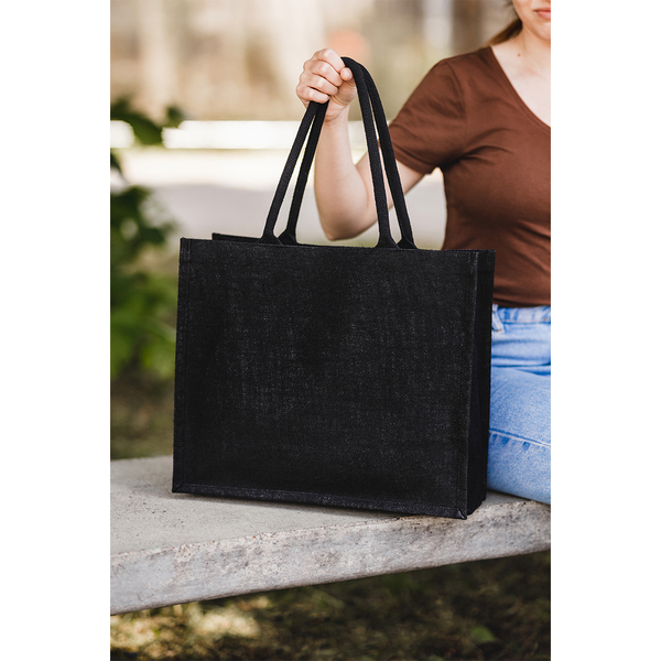 R08498.02 - Torba na zakupy z juty Nice Shopper, czarny