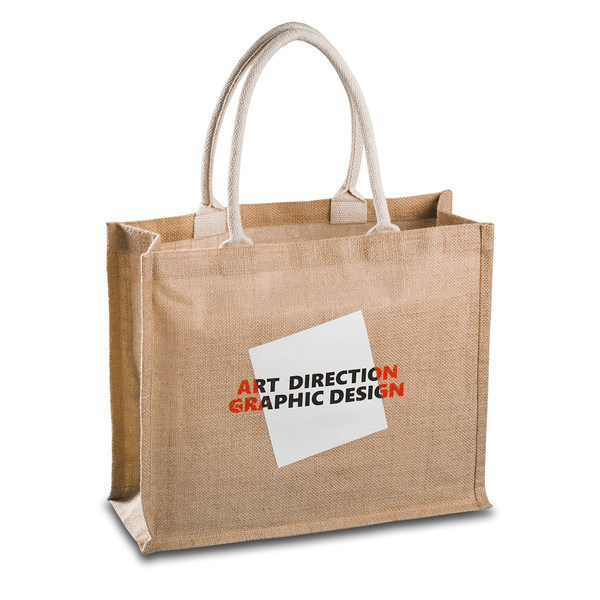 R08507.13 - Torba na zakupy z juty Natural Shopper, beżowy
