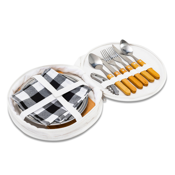 R17149.06 - Zestaw piknikowy w etui Alvaro, biały
