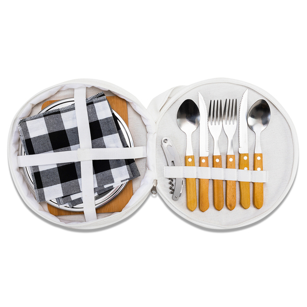 R17149.06 - Zestaw piknikowy w etui Alvaro, biały