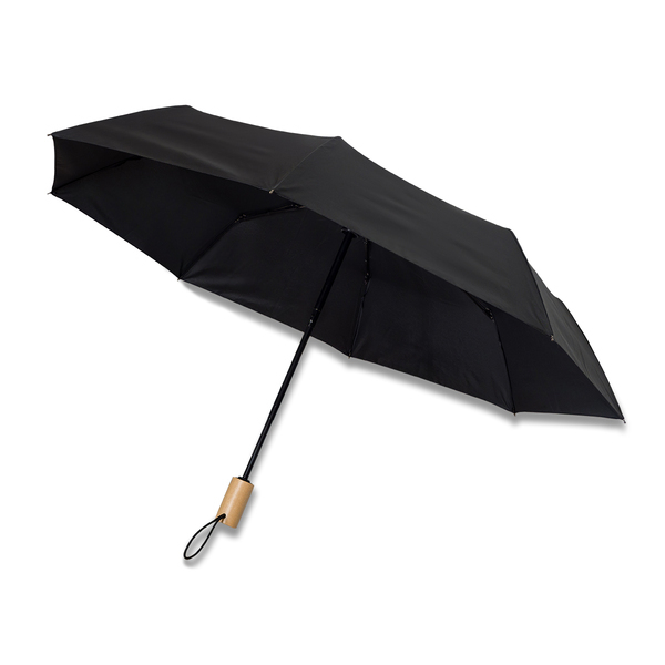 R17953.02 - Parasol z drewnianą rączką Granton, czarny