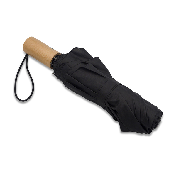R17953.02 - Parasol z drewnianą rączką Granton, czarny