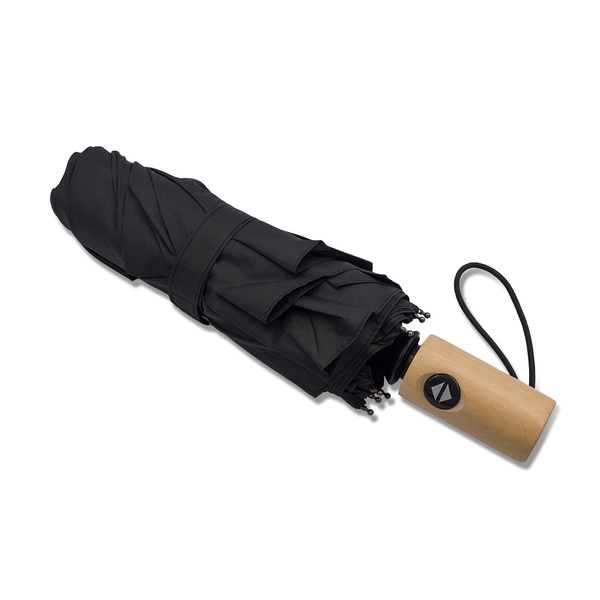 R17953.02 - Parasol z drewnianą rączką Granton, czarny