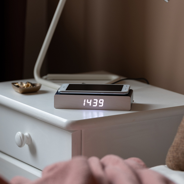 R22118.42 - Ładowarka indukcyjna z zegarem Nesna, granatowy