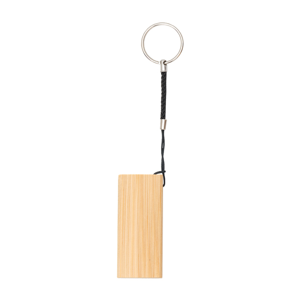 R22828.13 - Bambusowy brelok z podstawką pod telefon, beżowy