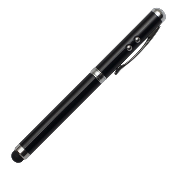 R35423.02 - Długopis ze wskaźnikiem laserowym Supreme – 4 w 1, czarny