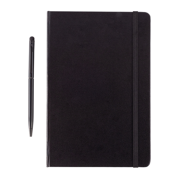 R64214.02 - Zestaw notes z długopisem Abrantes, czarny