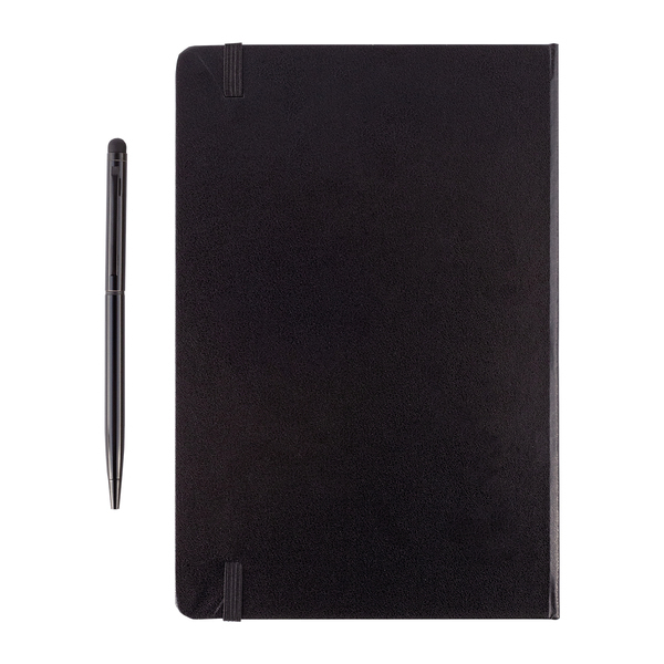 R64214.02 - Zestaw notes z długopisem Abrantes, czarny