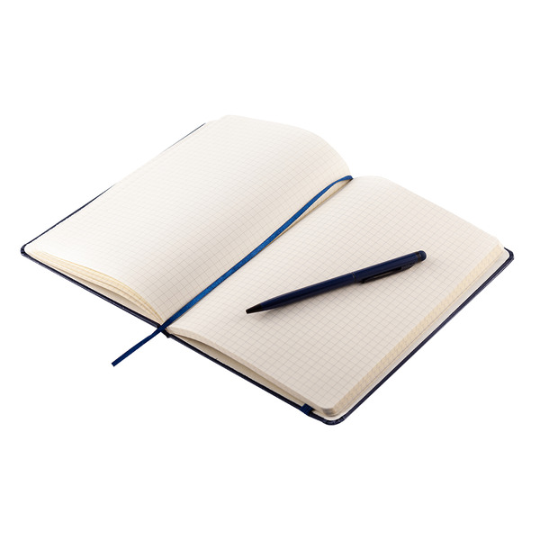 R64214.42 - Zestaw notes z długopisem Abrantes, granatowy