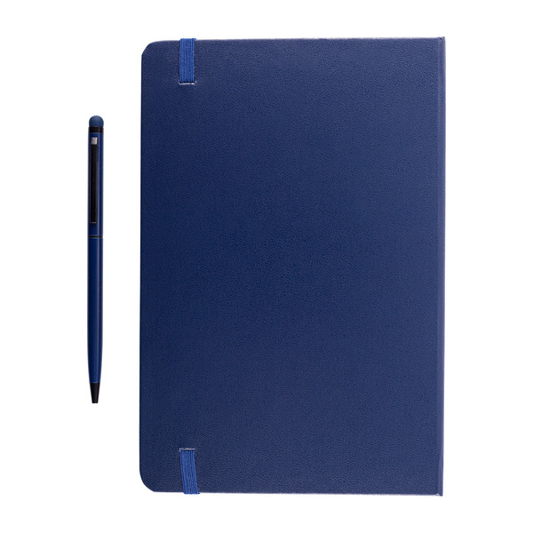 R64214.42 - Zestaw notes z długopisem Abrantes, granatowy