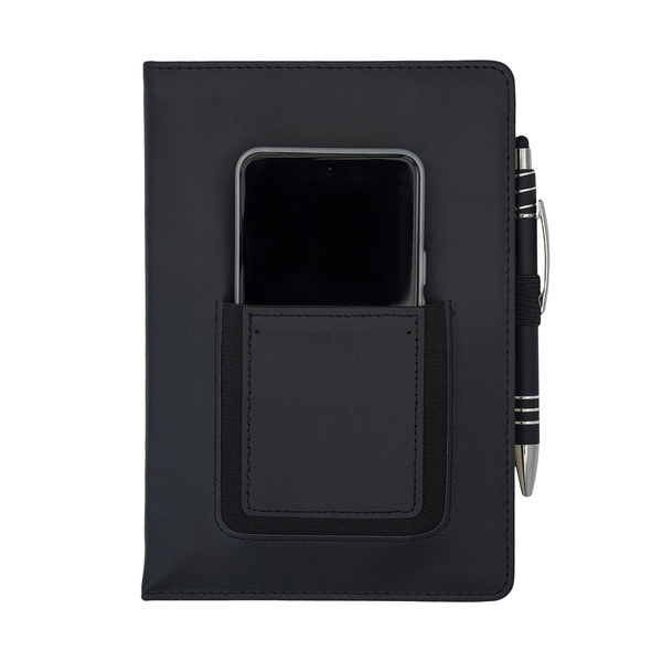 R64248.02 - Notes z kieszonką na telefon Eibar, czarny