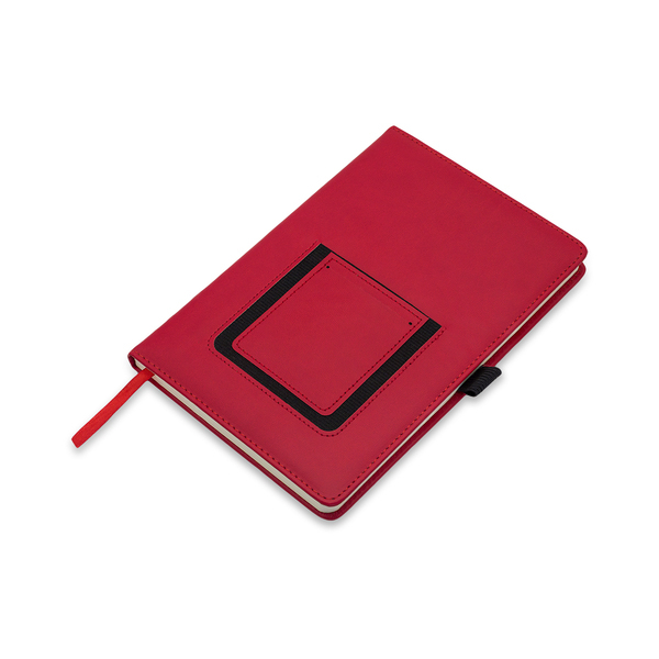 R64248.08 - Notes z kieszonką na telefon Eibar, czerwony