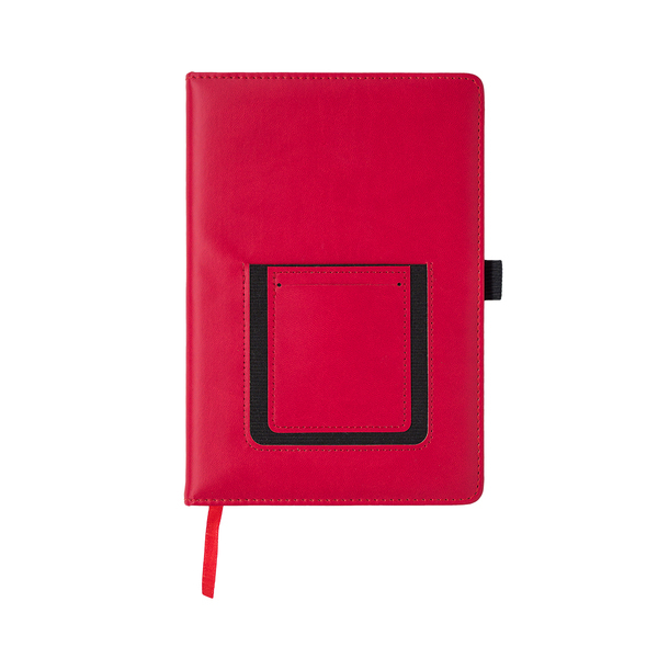 R64248.08 - Notes z kieszonką na telefon Eibar, czerwony