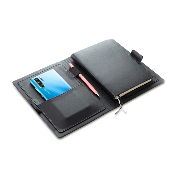 R64254.02.O - Organizer z notesem Sannat, czarny