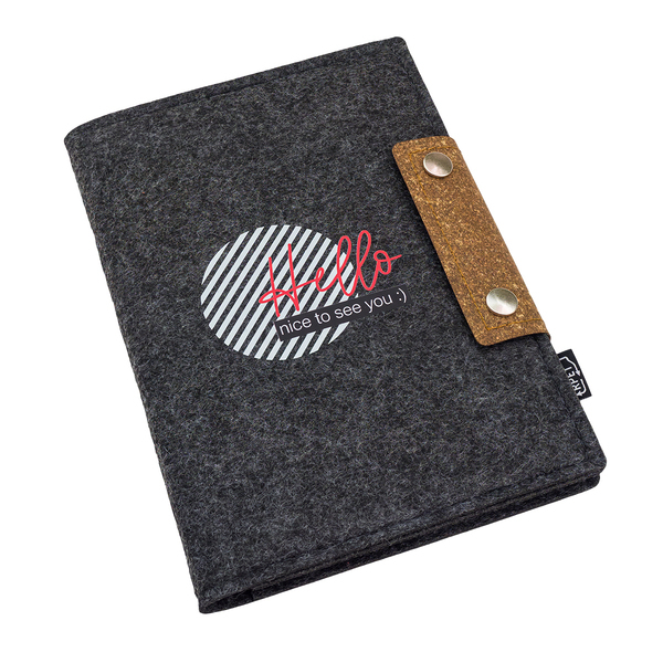 R64264.21 - Organizer w okładce filcowej Iga, szary