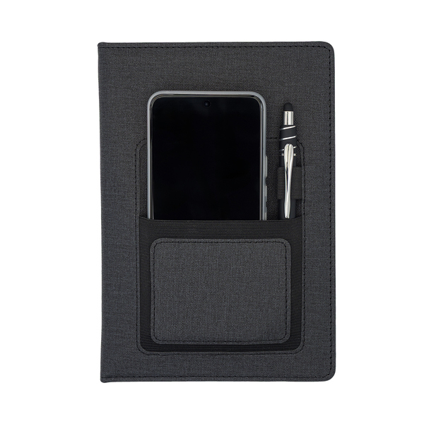 R64265.02 - Notes z kieszonką na telefon Irun, czarny