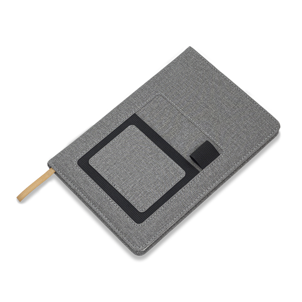 R64265.21 - Notes z kieszonką na telefon Irun, szary