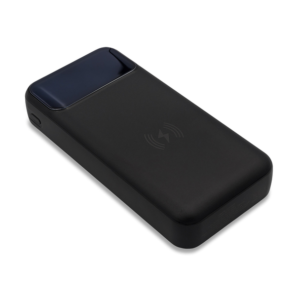 R64385.02 - Power bank 20000 mAh z ładowarką indukcyjną Supremi, czarny