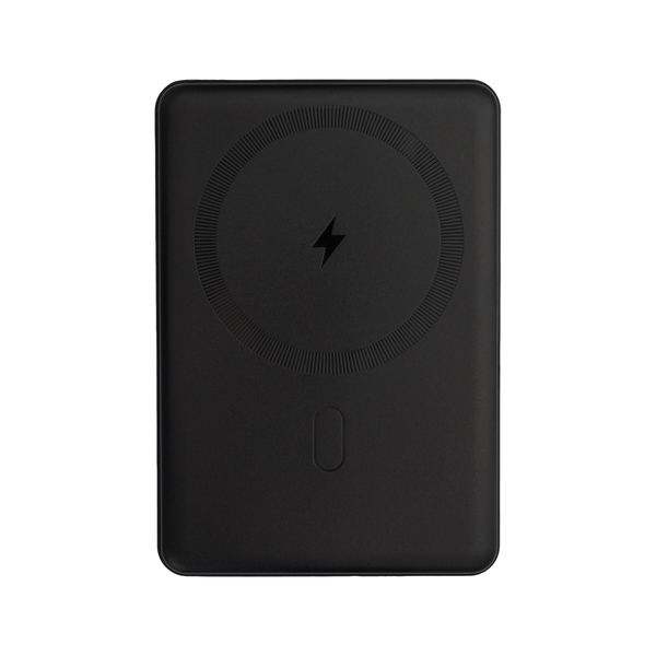 R64386.02 - Magnetyczny bezprzewodowy power bank 5000 mAh Yuki, czarny