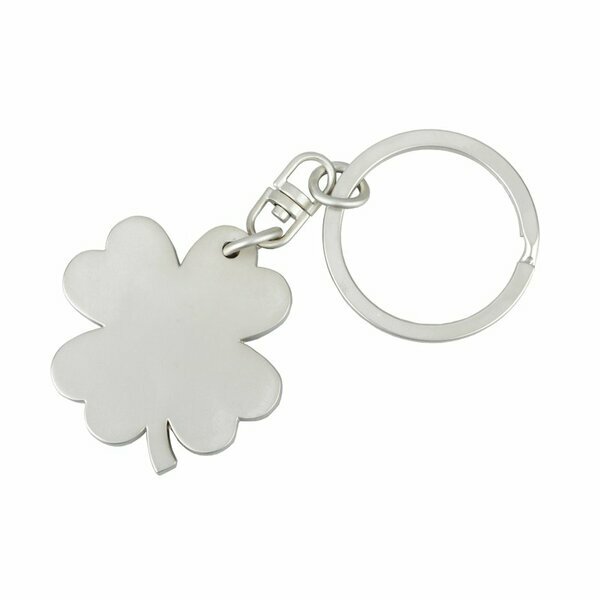 R73216 - Brelok metalowy Clover, srebrny