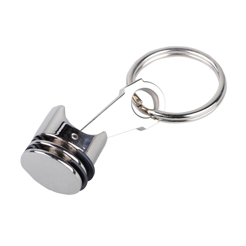 R73225 - Brelok metalowy Piston, srebrny