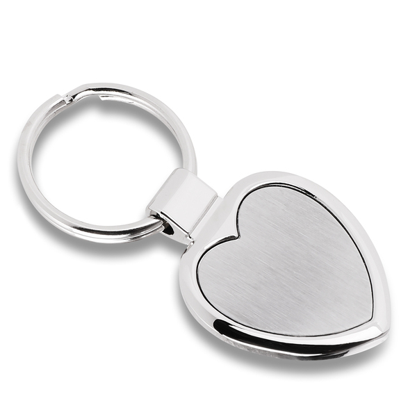 R73277 - Brelok metalowy Stout Heart, srebrny