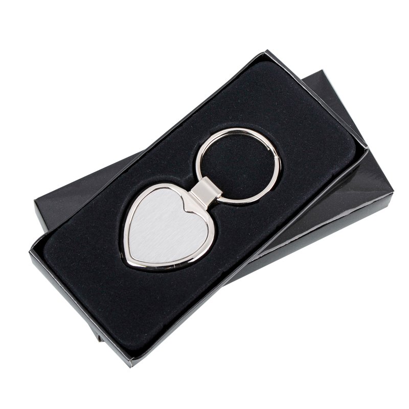 R73277 - Brelok metalowy Stout Heart, srebrny