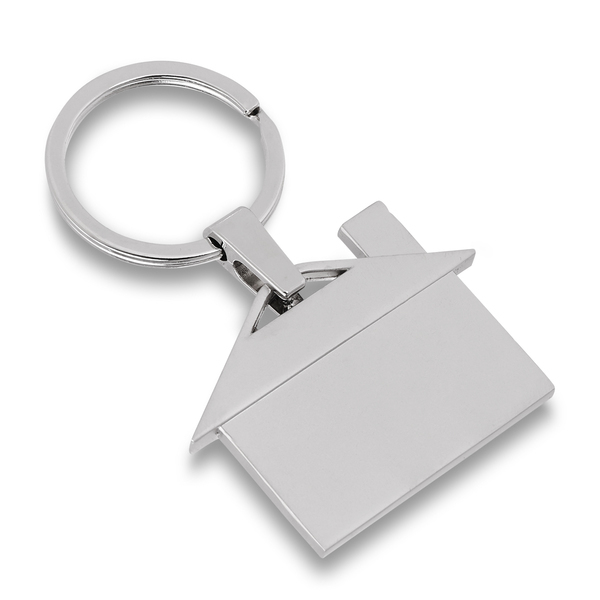 R73306 - Brelok metalowy House, srebrny