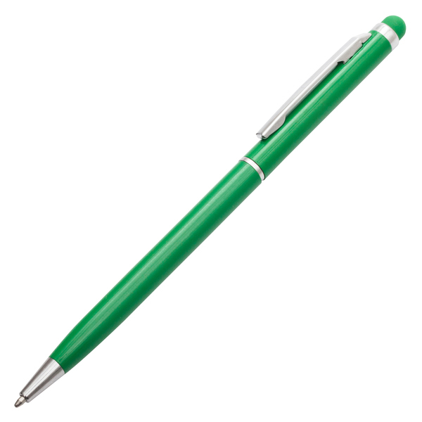 R73408.05 - Długopis aluminiowy Touch Tip, zielony