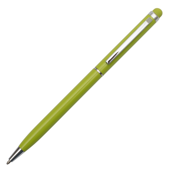 R73408.55 - Długopis aluminiowy Touch Tip, jasny zielony