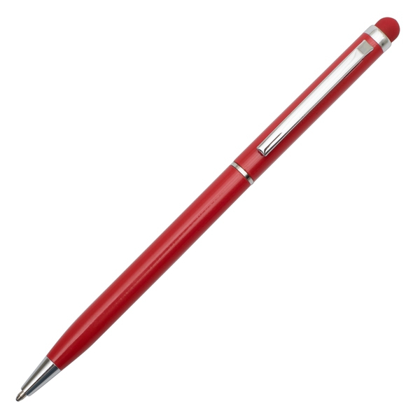 R73408.81 - Długopis aluminiowy Touch Tip, ciemny czerwony